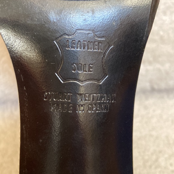 stuart weitzman snake embossed leather slides / mules - Picture 7 of 14